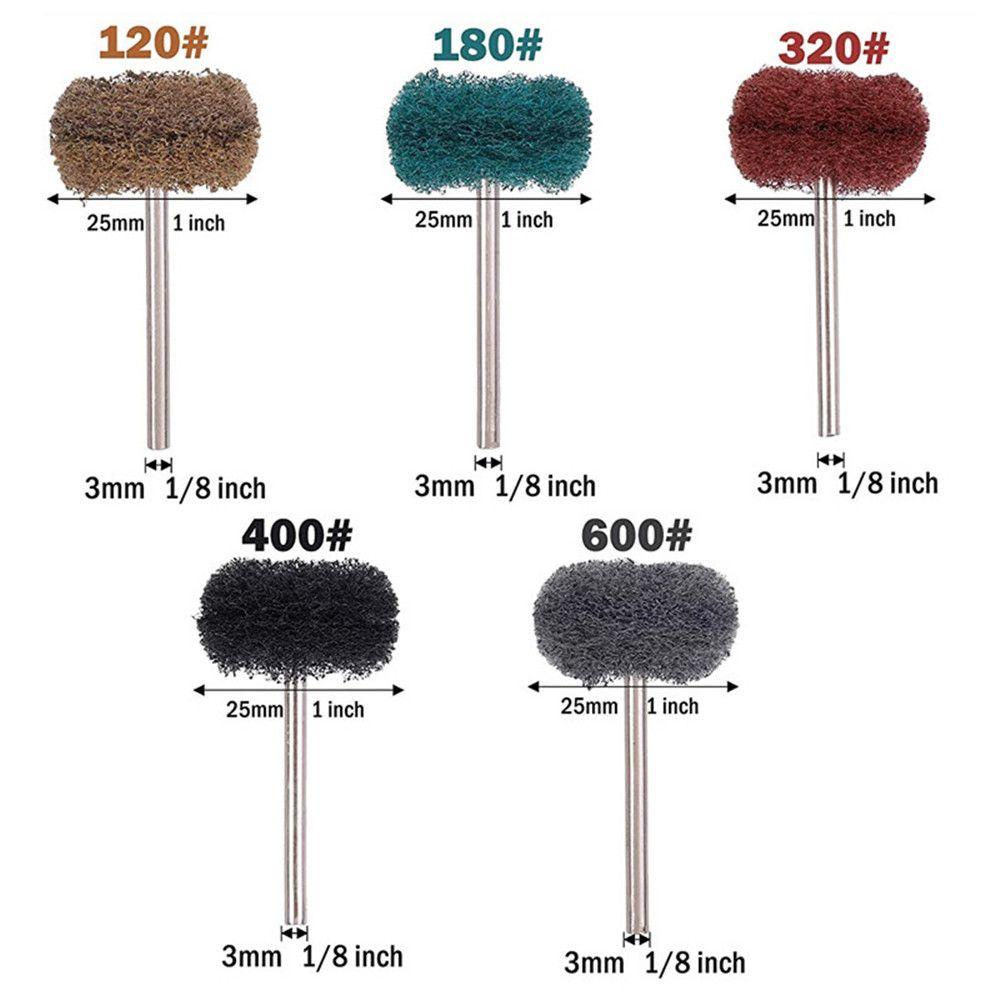Set 10 Đĩa Mài Đánh Bóng Mini Bằng Nylon Đầu 3mm Nhiều Màu Sắc