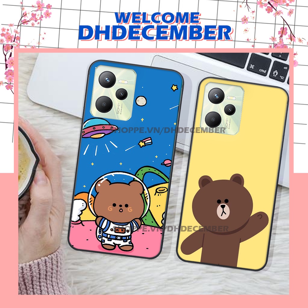 Ốp lưng Realme C35 in hình khủng long , gấu nâu xinh xắn, siêu cute  mà còn vô cùng RẺ -ĐẸP