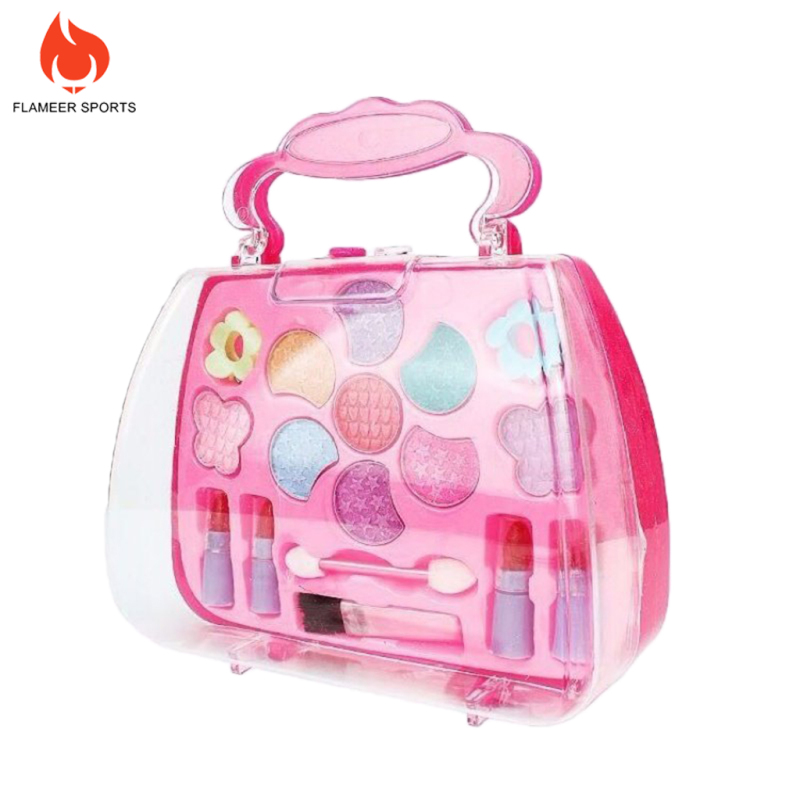 Flameer Sports Girl jewelry children's Pretend cosmetics makeup toy Princess Make up Set