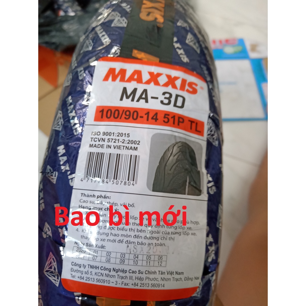 Vỏ Maxxis 100/90-14 3D  ( hình chụp trực tiếp )