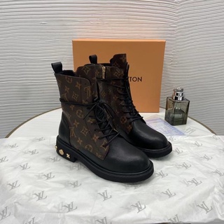 Bốt boot lv cổ thấp đan dây fullbox