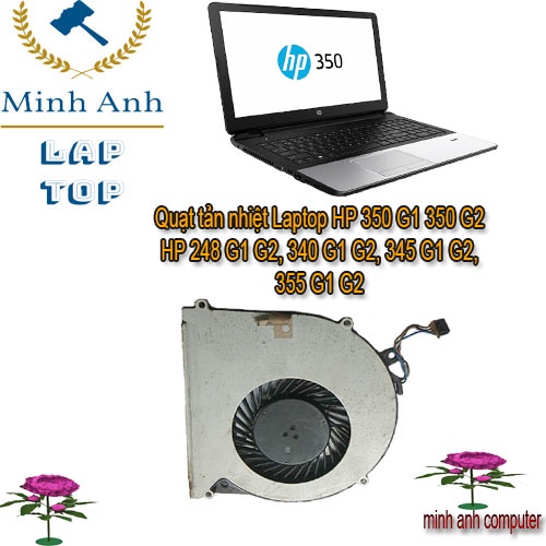 Quạt tỏa nhiệt CPU Laptop HP 350 G1 350 G2 HP 248 G1 G2, 340 G1 G2, 345 G1 G2, 355 G1 G2