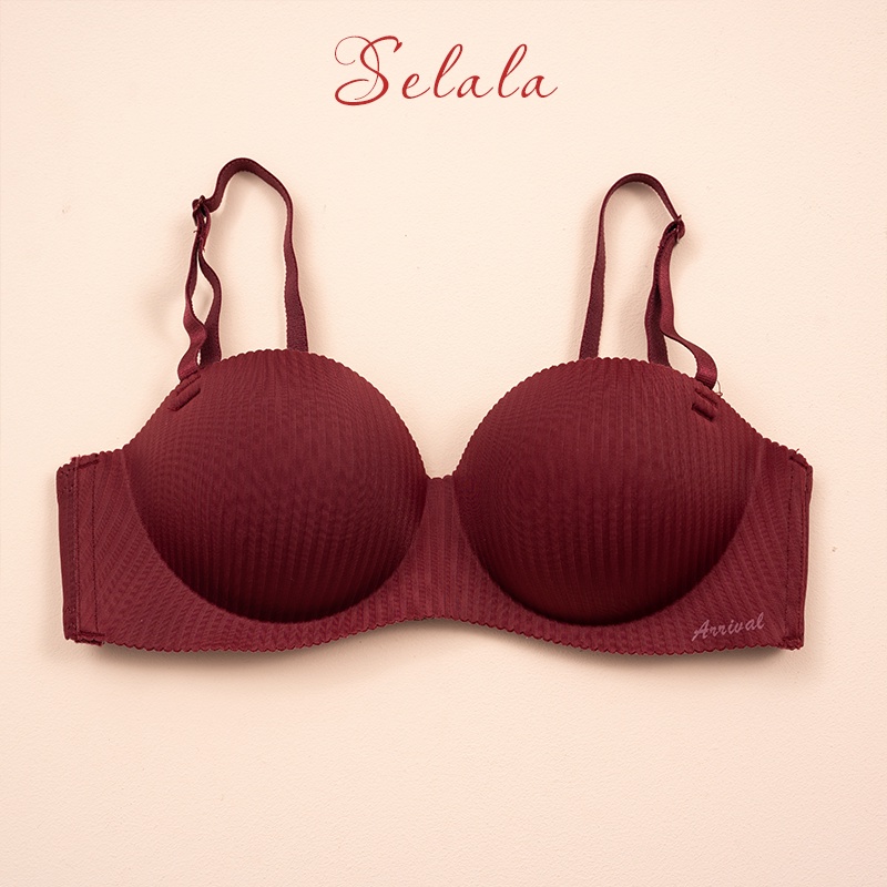 Áo Lót Su Vân Selala Cao Cấp Không Gọng Đệm Dày Siêu Nâng Đẩy Không Hằn Trên Da AD06