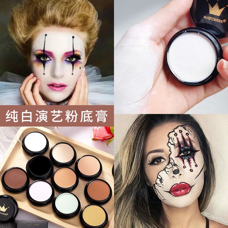 [Hàng mới về] Kem nền dạng lỏng màu trắng trơn che khuyết điểm trang điểm hóa trang Halloween | BigBuy360 - bigbuy360.vn