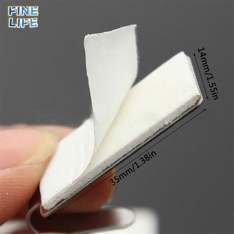 6PCS Self Adhesive Home Kitchen Wall Door Stainless Steel Holder Hook Hanger