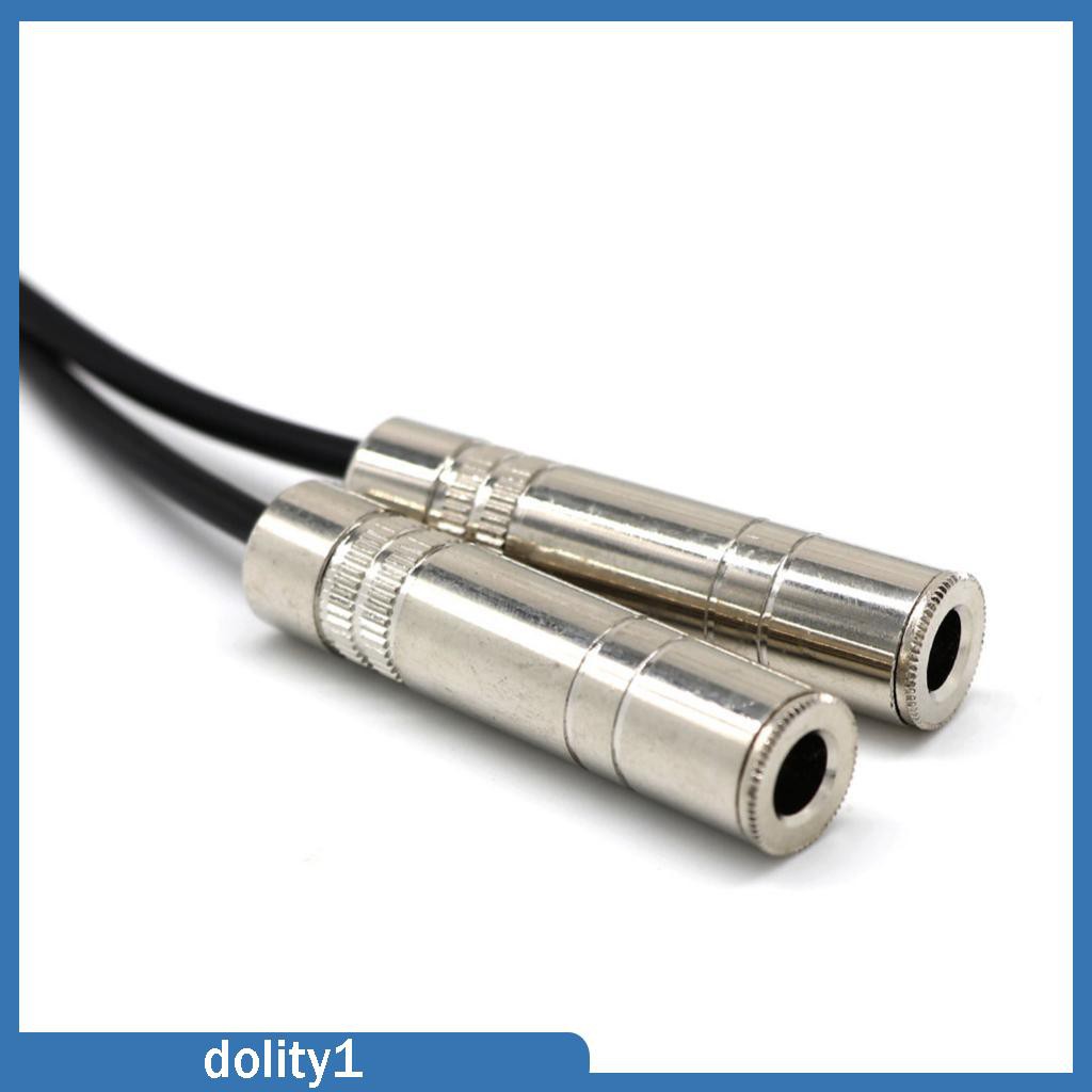 [DOLITY1] 0.2m Long 6.35mm Jack Male to 2 1/4\" Mono Female Audio Y Splitter Cable