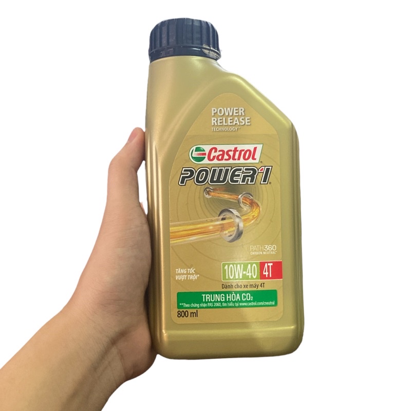 DẦU NHỚT CASTROL POWER 1 XE SỐ 800ML 10w40 4t ( mẫu mới)