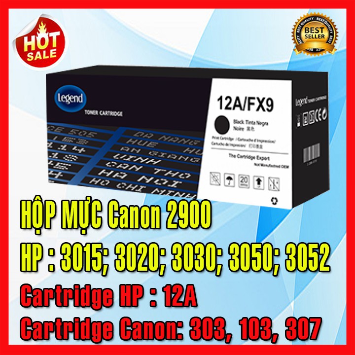 Hộp mực máy in Canon LBP 2900, 3000 CN: 303 Hộp Mực In Cartridge HP: 12A