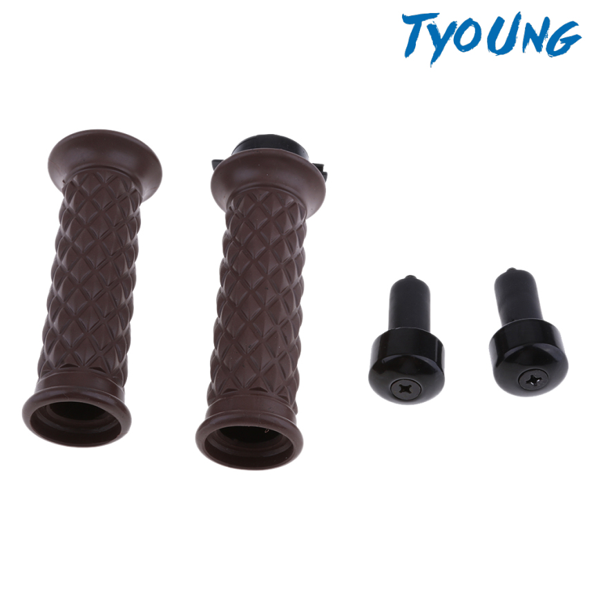 Tay Nắm Khóa Ghi Đông Xe Máy 7 / 8 '' 22mm Màu Đen