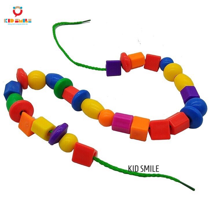 Đồ chơi trẻ em bộ xâu 90 hạt ( kèm 3 dây xâu ) - DOZKIDZ