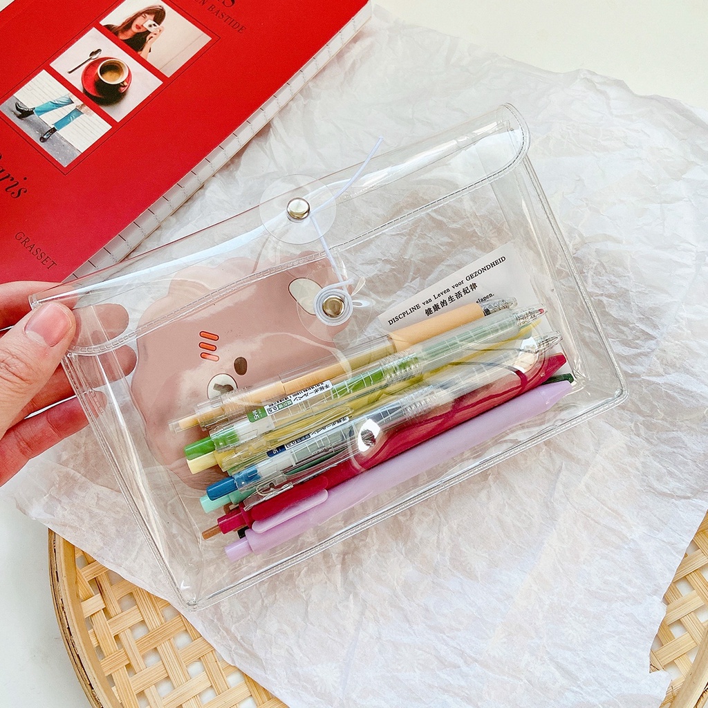 Túi đựng đồ dùng trong suốt in hoa sáng tạo