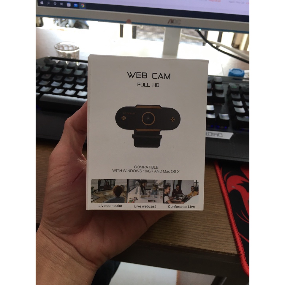 WEB CAMERA CÓ MIC FULL HD 1080P, Webcam Full hd Máy Tính kẹp, Trực Tuyến- Hội Họp-Gọi Video Sắc Nét