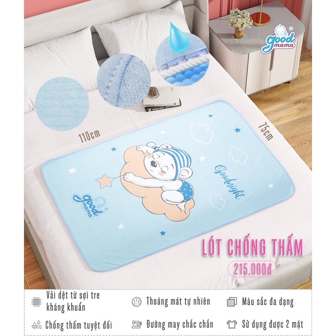 Tấm lót chống thấm Goodmama hàng cao cấp an toàn cho Bé Tấm lót chống thấm Goodmama