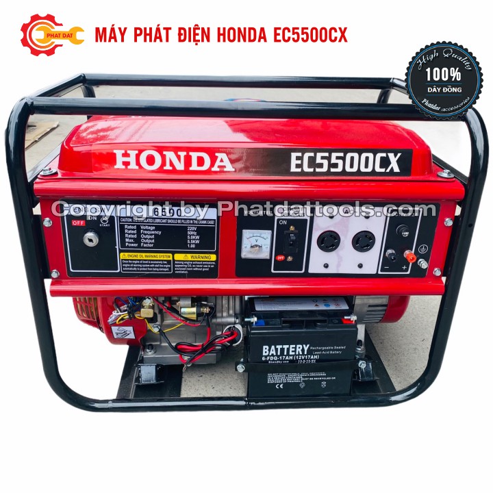 Máy phát điện EC5500CX có đề-Công suất phát 5KW-Bảo hành 12 tháng