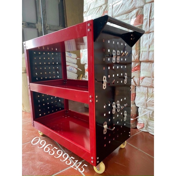 Giá đựng đồ nghề 3 tầng thiết kế móc treo 2 bên