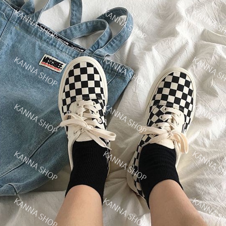 Giày thể thao  Slip on Caro hot trend Ulzzang Nam Nữ Hàn Quốc - US379