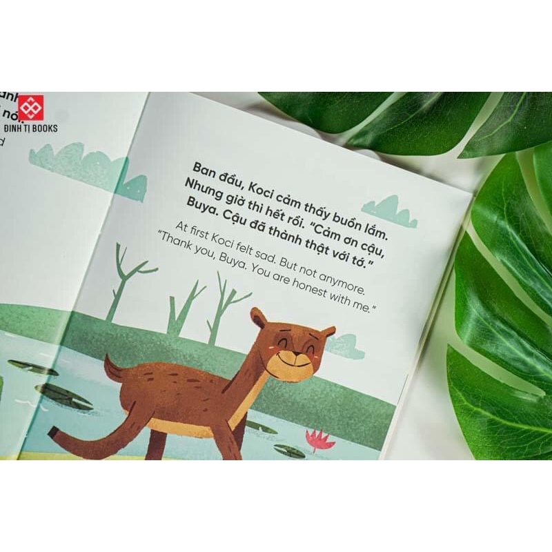 SÁCH -Truyện tranh song ngữ Việt-Anh dành cho trẻ em - Cùng học cư xử tốt- Bé học nói lời trung thực - Telling the truth