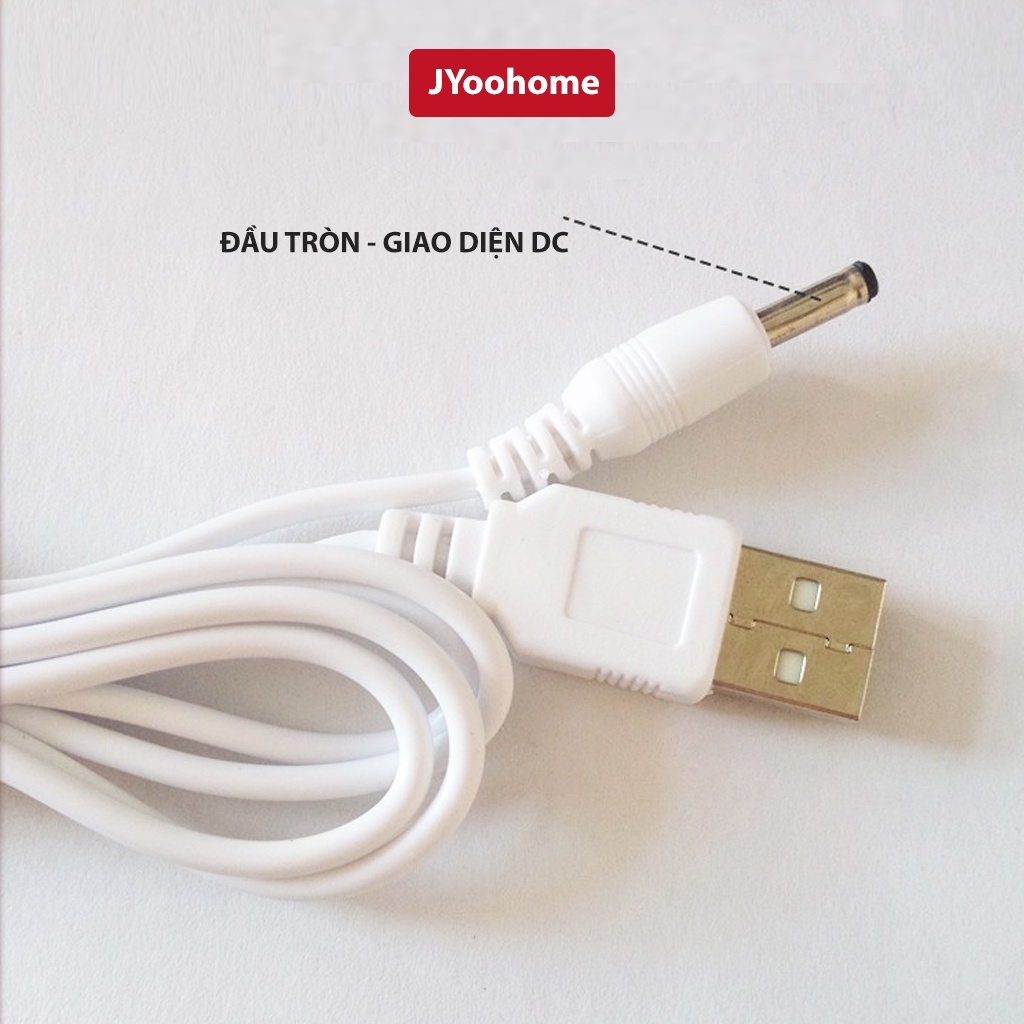 Cáp sạc JYoohome, Cổng cắm USB DC3.5mm dành cho đèn học, máy tạo độ ẩm