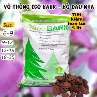 VỎ THÔNG BỒ ĐÀO NHA ECO BARK TÚI 5 lít  (1KG)