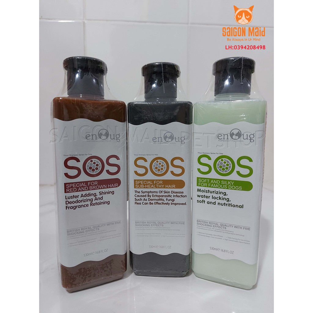 Sữa tắm phục hồi da lông SOS đen (530ml)