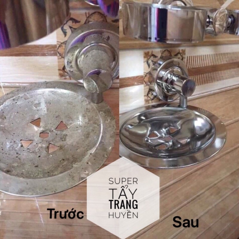 SUPER C - SIÊU TẨY VÒI SEN INOX, BỒN SỨ, ĐÁ HOA (không mùi, không cháy inox)