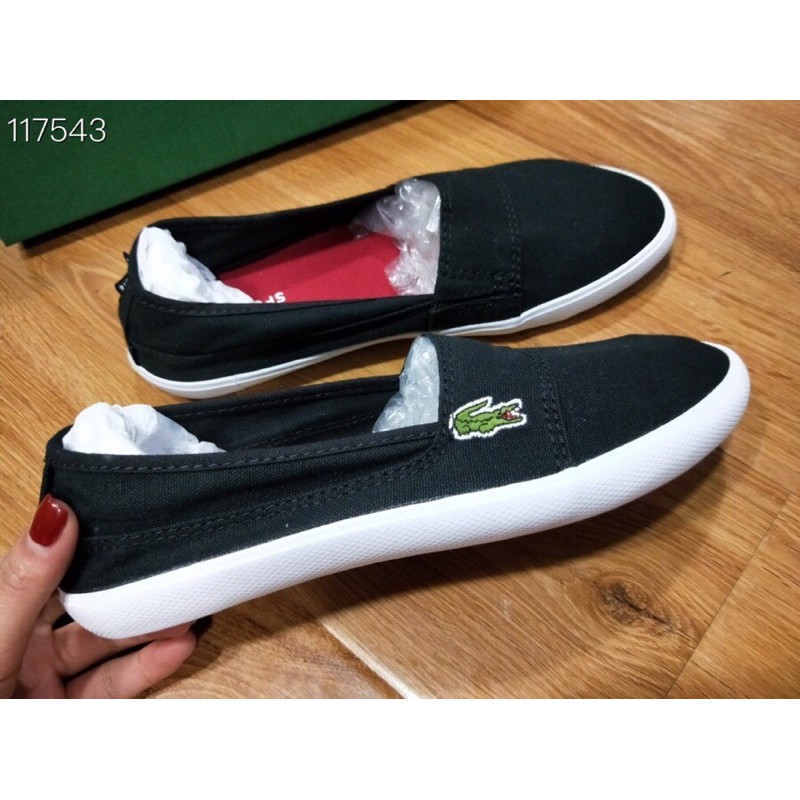 giày vải lười nữ thời trang gọn nhẹ lacoste