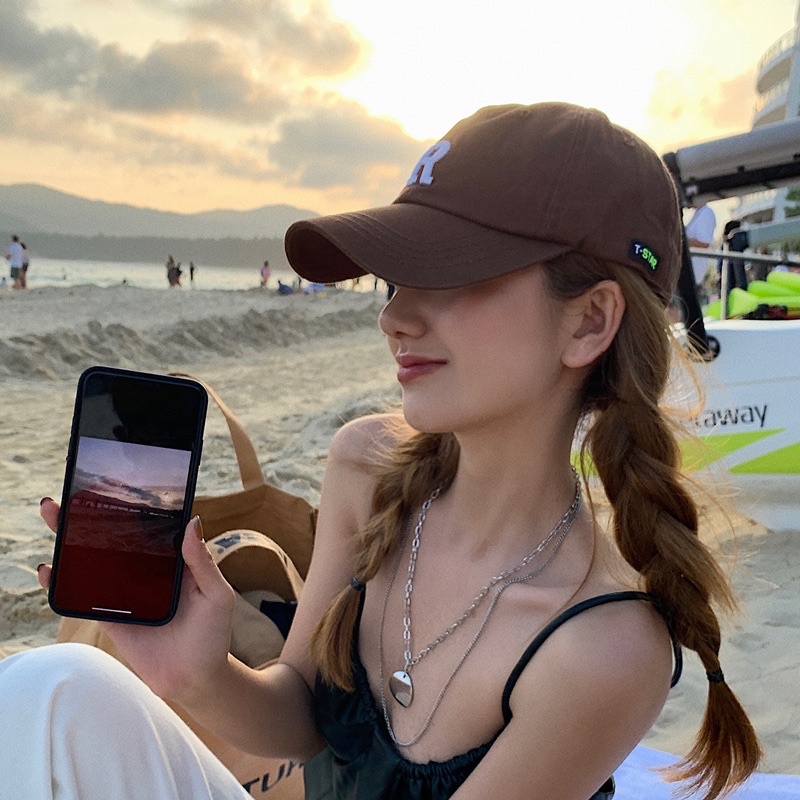 Mũ lưỡi trai năng động chữ thêu unisex cho nam nữ