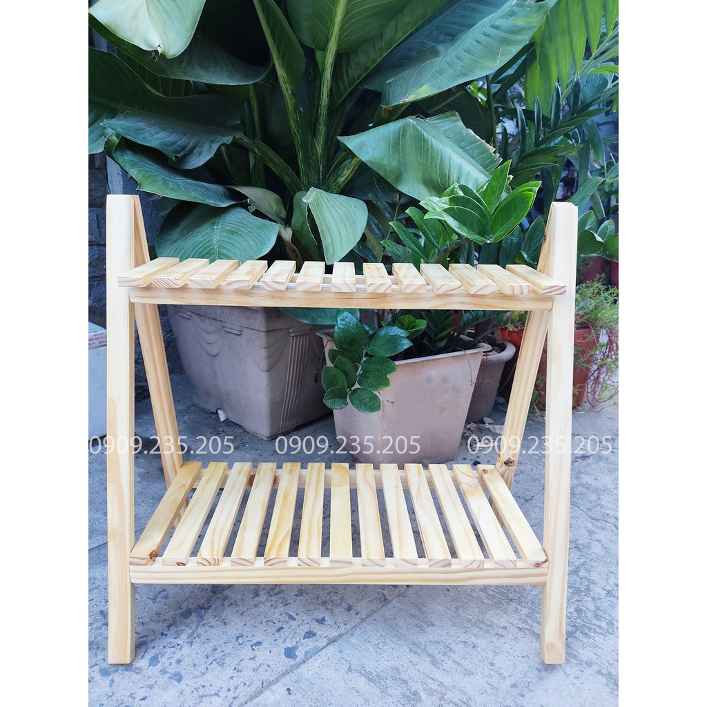 Kệ Chữ A Trang Trí 2 Tầng - Kệ Gỗ Trang Trí Đa Năng