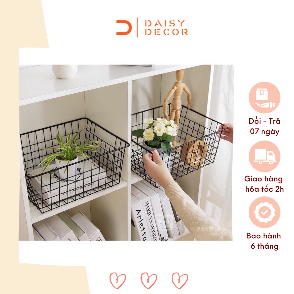 Rổ sắt decor trang trí chụp ảnh (Giỏ sắt đựng đồ cá nhân xinh xắn) - CÓ SẴN - Daisy.decor