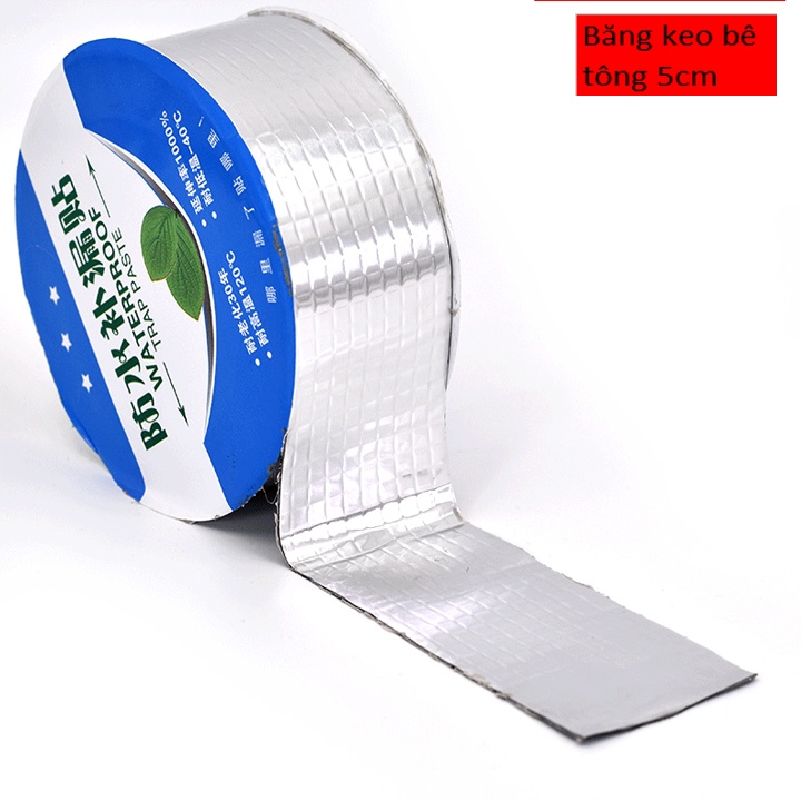 Băng keo bê tông, vết thủng, tủ kính siêu dính loại 5cm