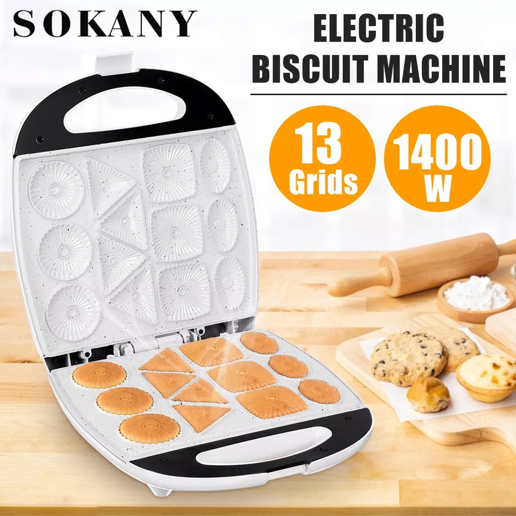 Máy Làm Bánh Quy Chống Dính Sokany 1400W