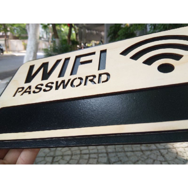 Bảng gỗ Password Wifi viết phấn mẫu dán tường, tiện lợi - Xưởng LUXI decor