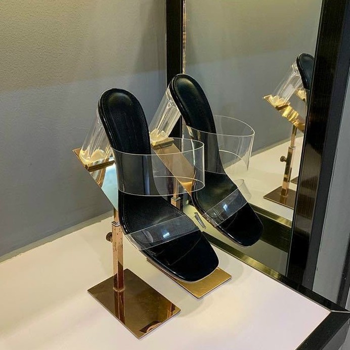 Guốc sandal quai trong gót cao 9cm mới nhất 2021 - z25