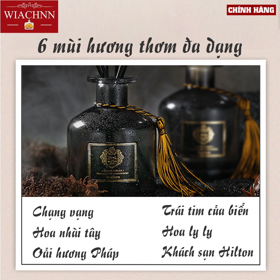 Tinh Dầu Thơm Phòng WIACHNN Thiên Nhiên Que Gỗ Tự Khuếch Tán Đen Huyền Thoại Dung Tích 50ml