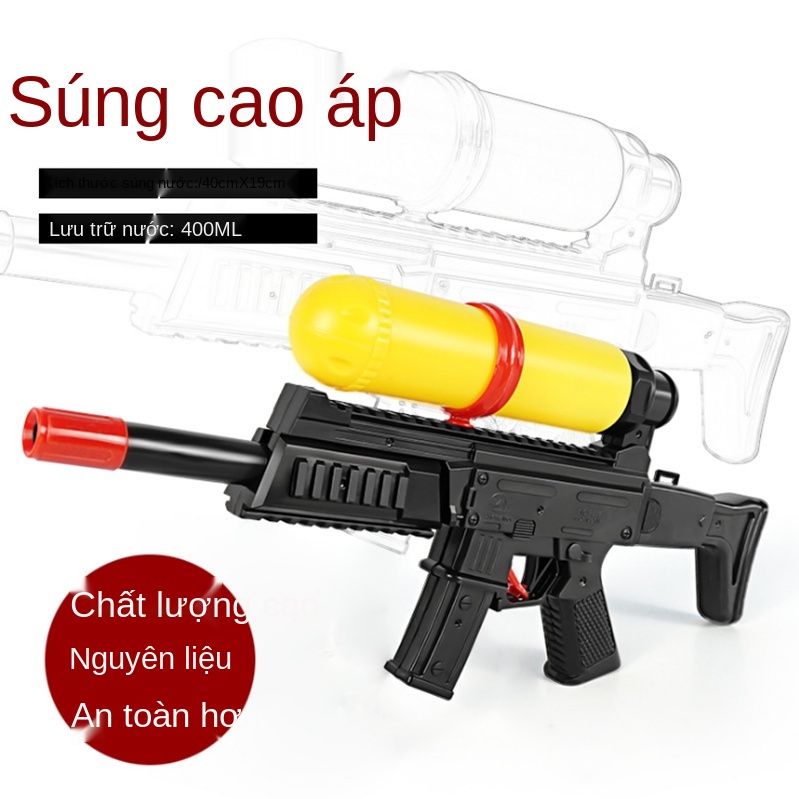 Súng bắn nước 40cm bán chạy cho trẻ em đồ chơi biển áp lực không khí AK47 màu đen mô phỏng