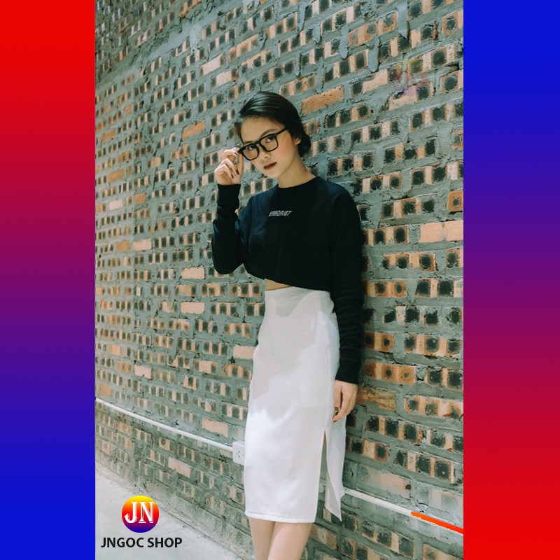 Chân váy dài Hàn Quốc xẻ tà trẻ trung, Chân váy chữ A dài Ulzzang lưng cao cá tính | BigBuy360 - bigbuy360.vn