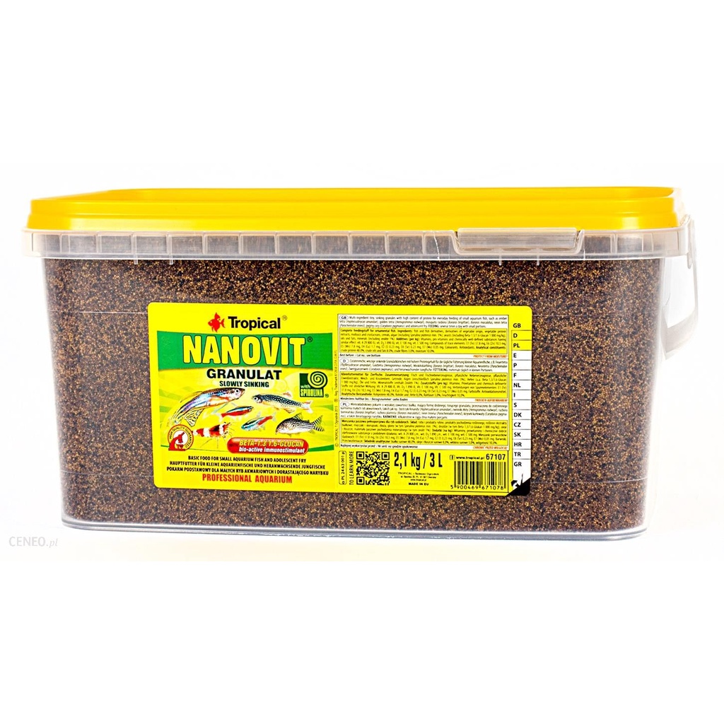 [FreeShip] Thức ăn cá cảnh Tropical Nanovit hàng chiết 100g - Châu Âu