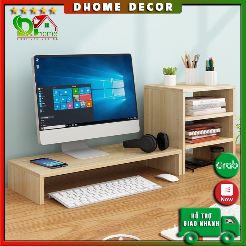 Kệ để máy tính, Kệ để màn hình máy tính laptop nâng cao màn hình chống gù lưng phòng đau vai gáy, kệ để sách KDB201
