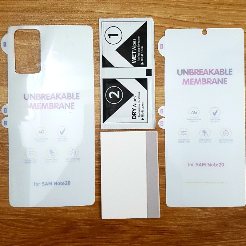 Dán PPF nhám chống vân tay dành cho Samsung  Note Series 20 Ultra  , chống mồ hôi tay mặt trước sau