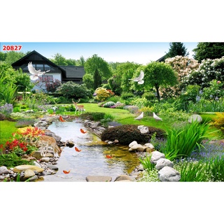 Tranh dán tường 3D Phòng Khách./Thiên Nhiên Giao Hòa, 294(Đã tích hợp sẵn keo)