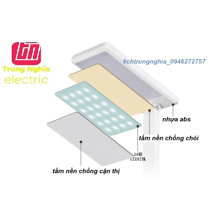 [DP LED] Đèn LED Xếp Để Bàn Gấp Gọn 24 Led DP-6052 - Pin Sạc Bằng Nguồn 220V