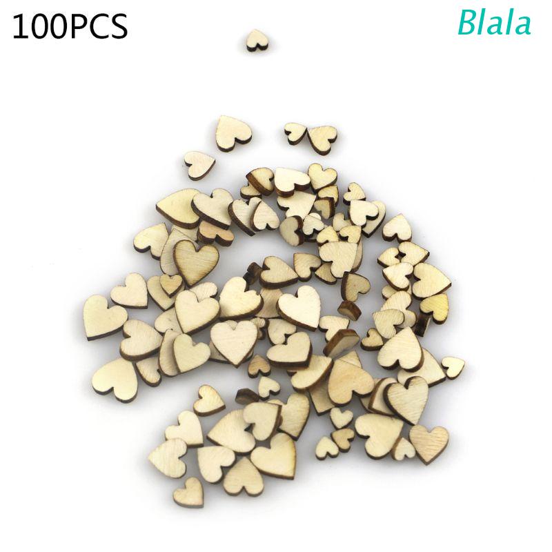 Set 100 miếng gỗ hình trái tim dùng để trang trí tiệc cưới