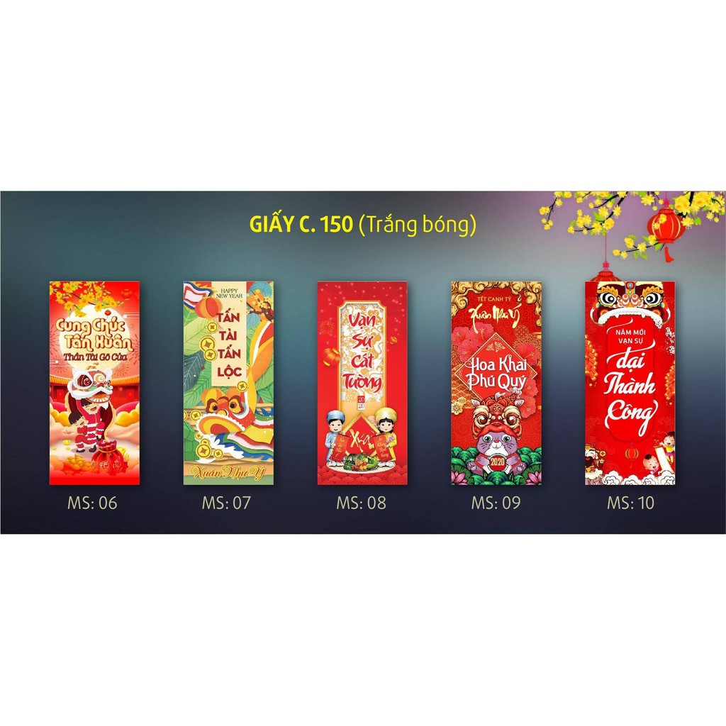 BỘ 10 BAO LÌ XÌ MIX 5 MẪU BẤT KÌ | BigBuy360 - bigbuy360.vn
