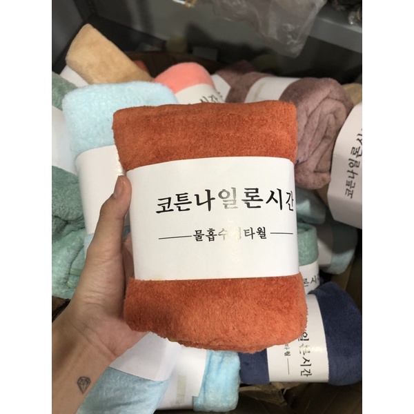 Khăn tắm lông cừu Hàn Quốc lớn 70x140cm,dày 300gram mềm mịn,siêu thấm hút, khăn tắm xuất dư cho người lớn và bé