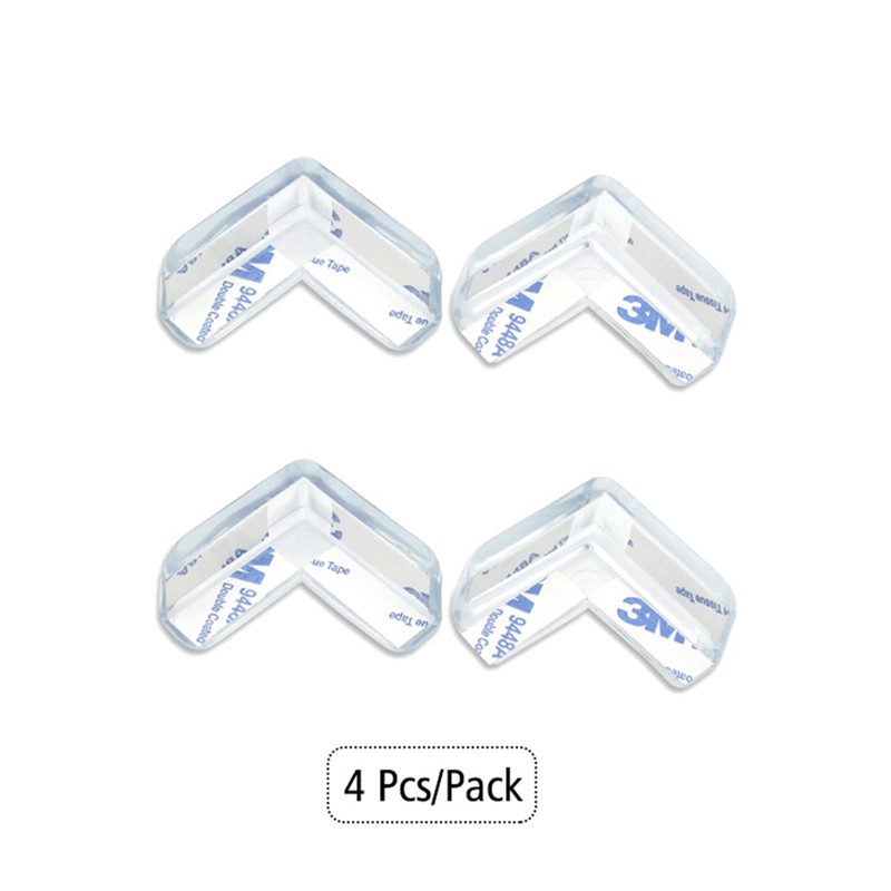 Set 4 Miếng Bọc Góc Bàn Trong Suốt Chống Va Chạm Bảo Vệ An Toàn Cho Bé