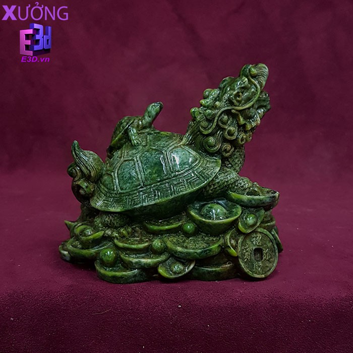 Tượng rùa phong thủy - Tượng trang trí - Rùa đầu rồng - CV 033 - Xưởng E3D