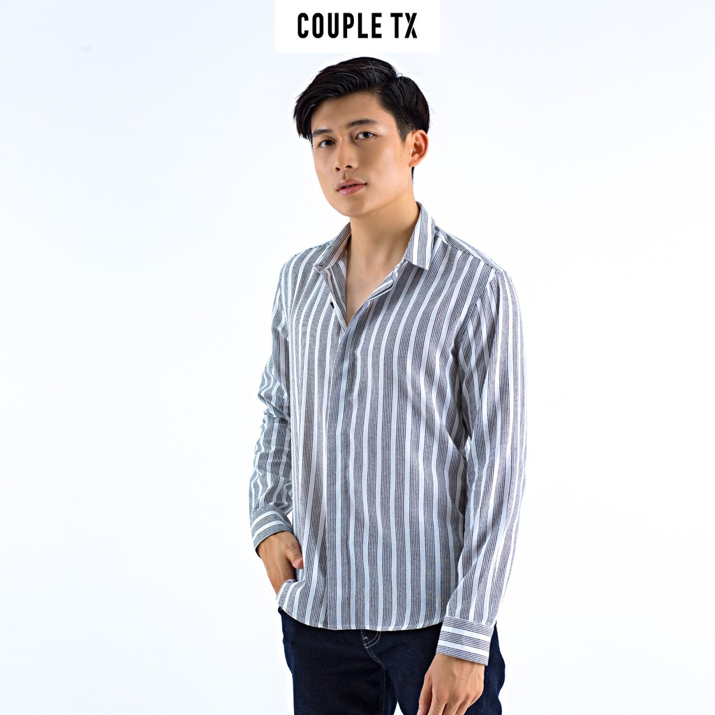 Áo Sơ Mi Nam Sọc Tay Dài Couple TX MSH 3011