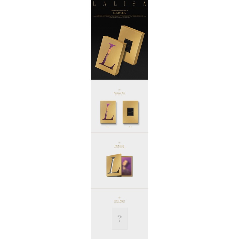 BLACKPINK LISA - First Single Album LALISA