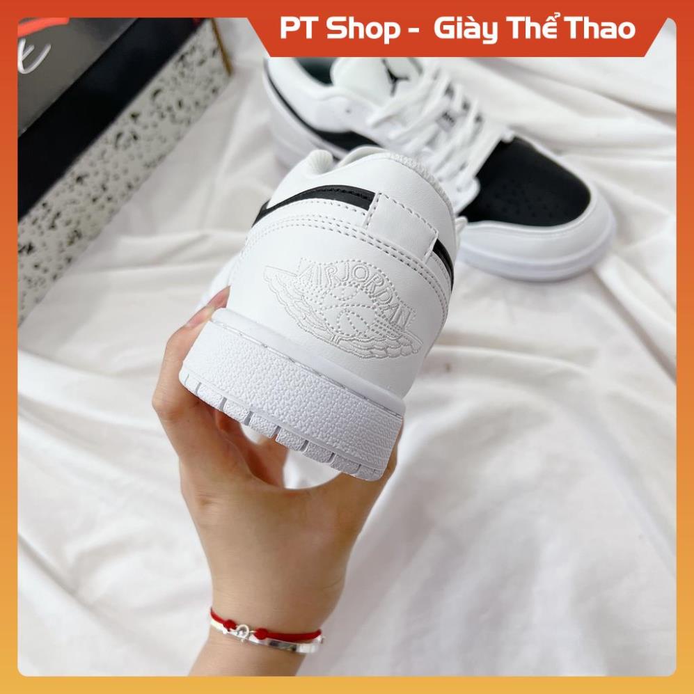 [FreeShip + Hàng Cao Cấp] Giày Thể Thao Nam Nữ JD Thấp 1 Low Panda Trắng Đen Logo Trắng
