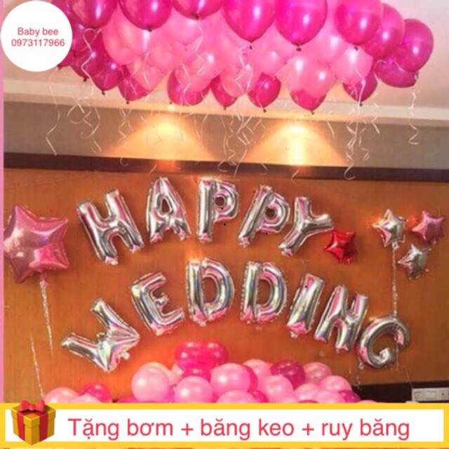 Set Bóng trang trí phòng cưới (chát với shop để chọn màu)